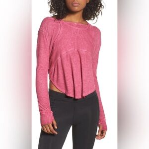 Free People Movement Zenith Tee - Coral Long Sleeve Top